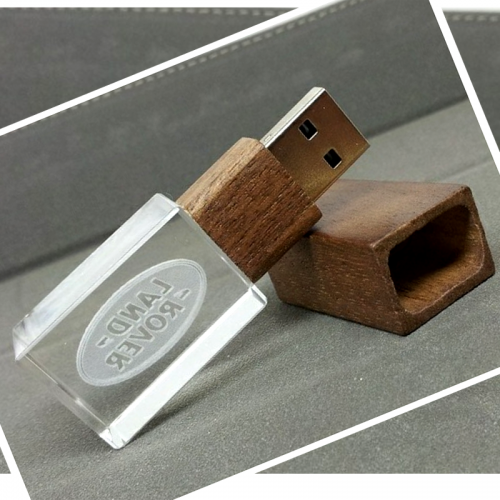 USB pha lê gỗ PL02
